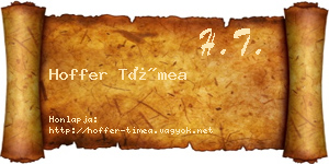 Hoffer Tímea névjegykártya